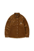 BEASTER Corduroy Shirt Gorgeous Gold Mine Letter Embroidered Jacket